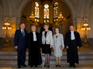 Le président d'Irlande, S. Exc. Mme Mary McAleese, au cours de son allocution dans la grande salle de justice du Palais de la Paix, où la Cour internationale de Justice (CIJ) a son siège.