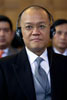 S. Exc. M. Virachai Plasai, agent de la Thaïlande, à l'ouverture des audiences publiques de la Cour internationale de Justice en l'affaire relative à la Demande en interprétation de l'arrêt du 15 juin 1962 en l'affaire du Temple de Préah Vihéar (Cambodge c. Thaïlande) (Cambodge c. Thaïlande), le 30 mai 2011. 