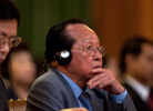 S. Exc. M. Virachai Plasai, agent de la Thaïlande, lors de la lecture de l'ordonnance en indication de mesures conservatoires en l'affaire relative à la Demande en interprétation de l'arrêt du 15 juin 1962 en l'affaire du Temple de Préah Vihéar (Cambodge c. Thaïlande) (Cambodge c. Thaïlande), le 18 juillet 2011. 