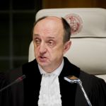 The President of the International Court of Justice, H.E. Judge Peter Tomka (Slovakia) pictured on 15 April 2013, the opening day of the hearings on the Request for Interpretation of the Judgment of 15 June 1962 in the Case concerning the Temple of Preah Vihear (Cambodia v. Thailand) (Cambodia v. Thailand) (Merits).