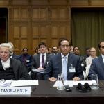 Déclaration solennelle de S. Exc. M. Jean-Pierre Cot, juge ad hoc, à l'ouverture des audiences en l'affaire Timor-Leste c. Australie, le 20 janvier 2014.
