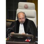 Le président de la Cour, S. Exc. M. Ronny Abraham, le 17 mars 2016. 