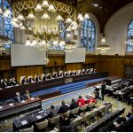 View of the ICJ courtroom on the opening day of the hearings. 