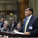 The Agent of Pakistan, Dr. Mohammad Faisal, during the hearings. 