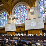 The Judges of the Court on the opening day of the hearings. 