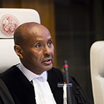 The President of the Court, H.E. Judge Abdulqawi Ahmed Yusuf, on the opening day of the hearings