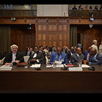 Membres de la délégation de la Guinée équatoriale, le 6 juin 2018 (lecture de l’arrêt de la Cour)