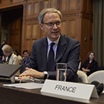 L’agent de la France, M. François Alabrune, le 6 juin 2018 (lecture de l’arrêt de la Cour)