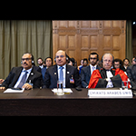 Members of the Delegation of the United Arab Emirates on the opening day of the hearings
