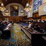 View of the ICJ courtroom on the opening day of the hearings
