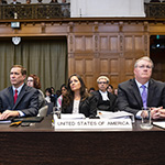 Members of the Delegation of the United States of America on the opening day of the hearings