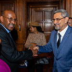 Visite de S.Exc. M. Jorge Carlos Fonseca, président de la République du Cap-Vert, à la Cour internationale de Justice 