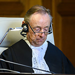 The Registrar of the Court, H.E. Mr. Philippe Couvreur, on the second day of the hearings