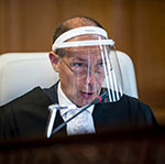 The Registrar of the Court, H.E. Mr. Philippe Gautier, at the opening of the hearings  