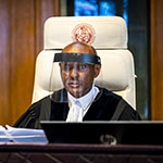 The President of the Court, H.E. Judge Abdulqawi Ahmed Yusuf, on the first day of the hearings 