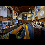 View of the ICJ courtroom on the first day of the hearings 