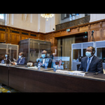 Members of the Delegation of the Democratic Republic of the Congo on the first day of the hearings 