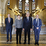 De gauche à droite: S. Exc. M. Philippe Gautier, S. Exc. Mme la juge Joan E. Donoghue, S. Exc. M. Šefik Džaferović et S. Exc. Mr. Almir Šahović