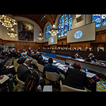 View of the ICJ courtroom on the first day of the hearings
