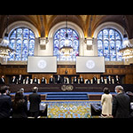 View of the ICJ courtroom
