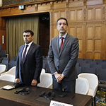 Members of the Delegation of Azerbaijan at the start of the public sitting