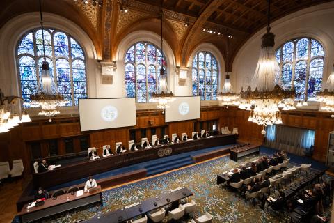 View of the ICJ Court room