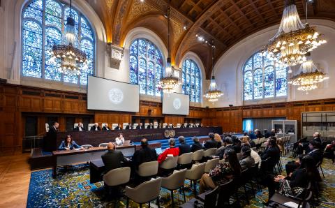 View of the ICJ Court room