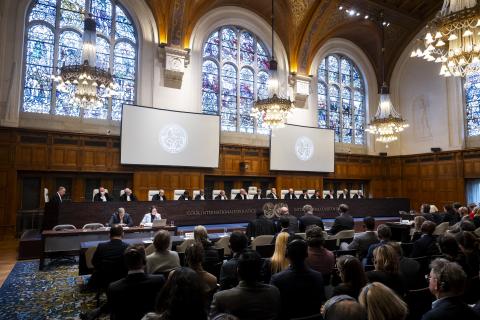 View of the ICJ Court room