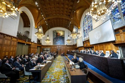 View of the ICJ Court room