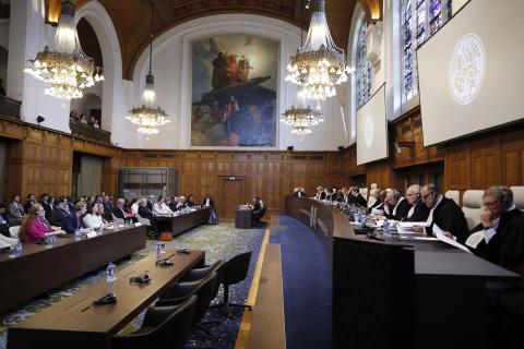 View of the ICJ Court room