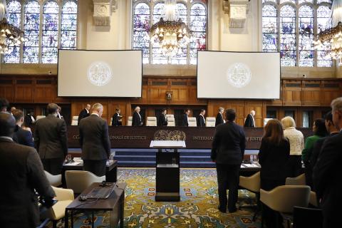 View of the ICJ courtroom, on the second day of the hearings