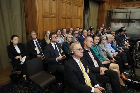 View of the ICJ courtroom on the day of the oral observations of the intervening States