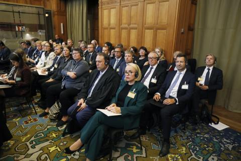 View of the ICJ courtroom on the day of the oral observations of the intervening States