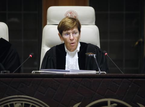 The President of the Court, HE Judge Joan E. Donoghue, at the start of the hearings