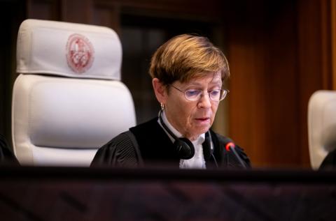 The President of the Court, HE Judge Joan E. Donoghue, at the start of the hearings