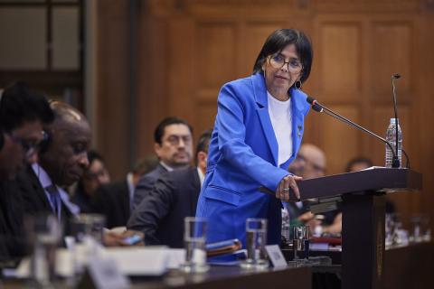 HE Ms Delcy Rodríguez, Executive Vice-President of Venezuela, at the opening of Venezuela’s oral arguments 