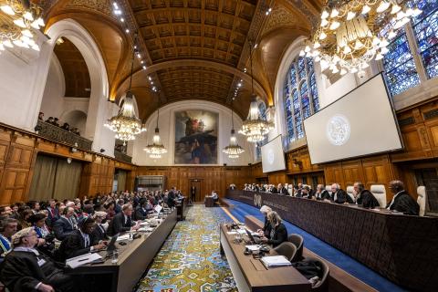 View of the ICJ courtroom on the second day of hearings