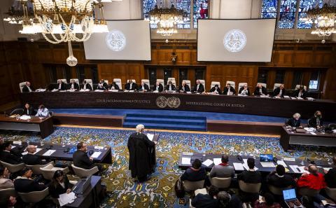 Members of the Court on the second day of hearings