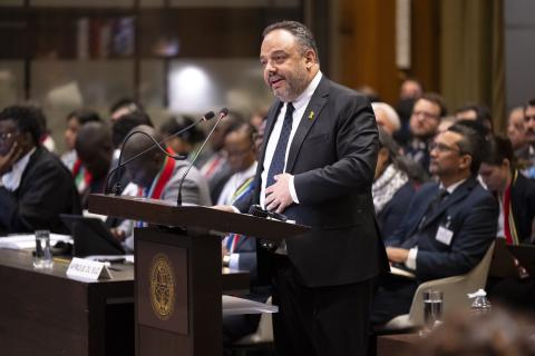 Co-Agent of Israel, Mr Tal Becker on the second day of hearings