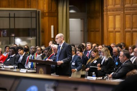 Co-Agent of Israel, Mr Gilad Noam on the second day of hearings 