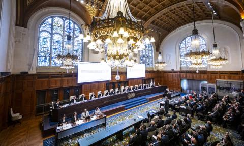  Members of the Court at the start of the hearings