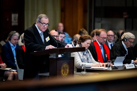 Agent of Nicaragua, HE Mr Carlos Argüello Gómez, at the opening of Nicaragua's first round of oral arguments