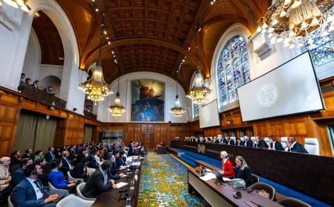 View of the ICJ courtroom on the second day of hearings