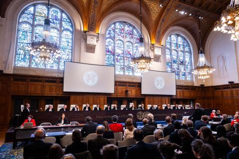 Members of the Court on the second day of hearings