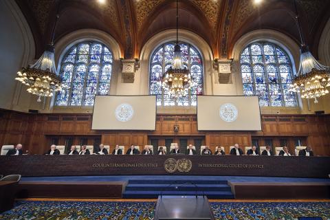 The Members of the Court at the start of the hearings 