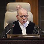 The President of the Court, HE Judge Nawaf Salam, at the start of the hearings 