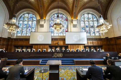 The Members of the Court at the start of the hearings 