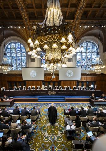 View of the ICJ courtroom on the second day of hearings