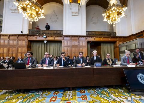 Members of delegation of Armenia on the second day of hearings