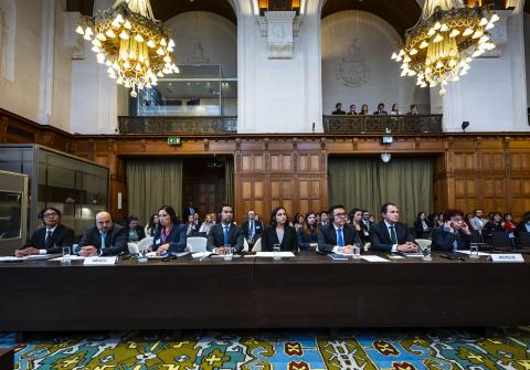 Members of the Delegation of Mexico at the opening of the hearings